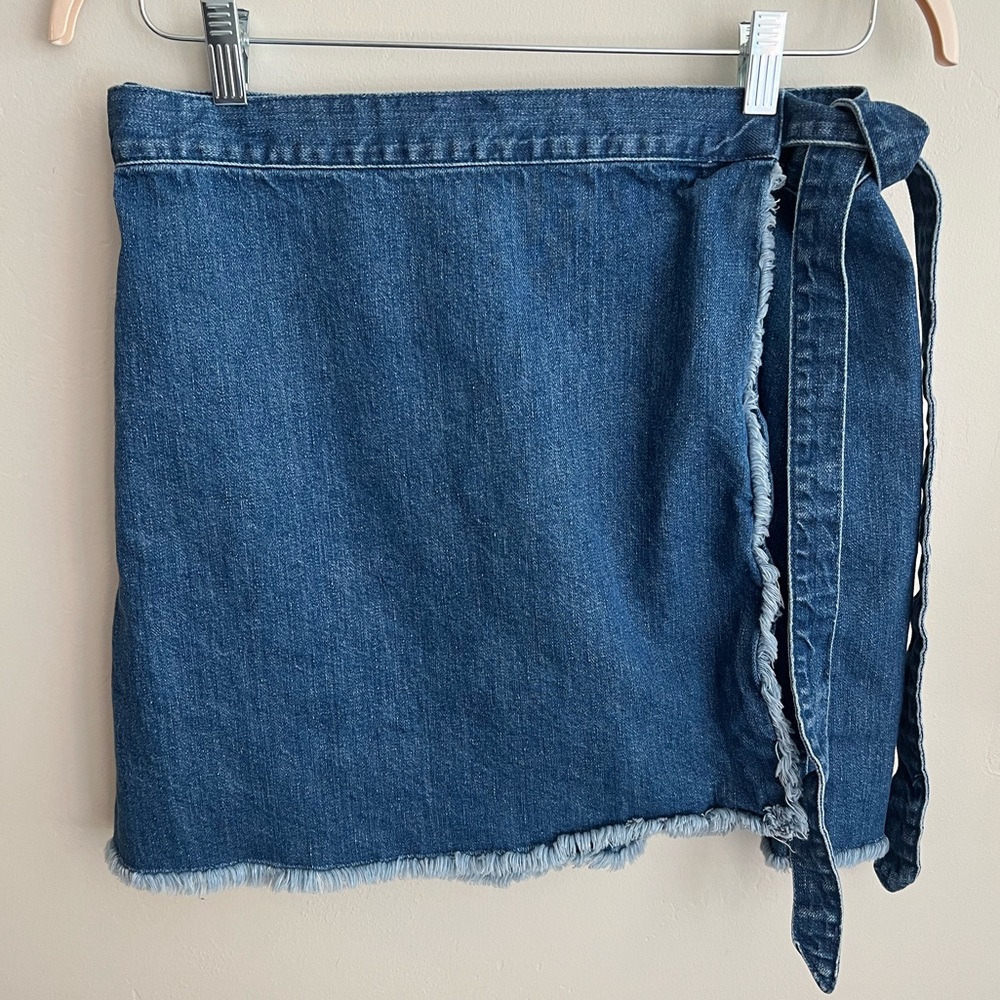 Madewell denim wrap skirt